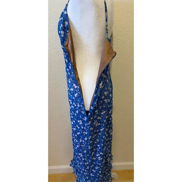 Majorelle Babydoll Midi Dress Sz S Ditsy Floral Garden Blue Feminine Y2K Fairy - Picture 8 of 12